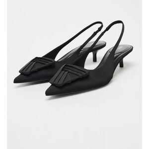 Zara Black Pointed Toe Heels